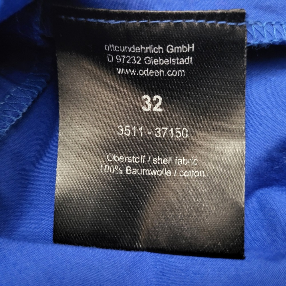 Odeeh Cobalt Blue Cotton Fit Flare Midi Dress Short Sleeve Size 32 / XS - Picture 6 of 9
